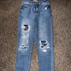 Distressed Mom Jeans